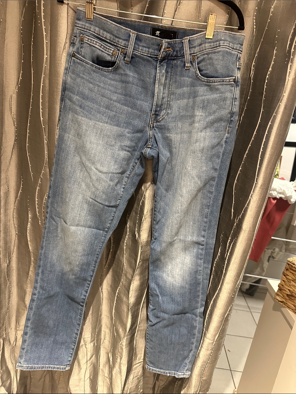 Madewell Slim Fit Jeans in Light Blue Wash